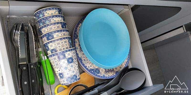 utensilios de cocina camper