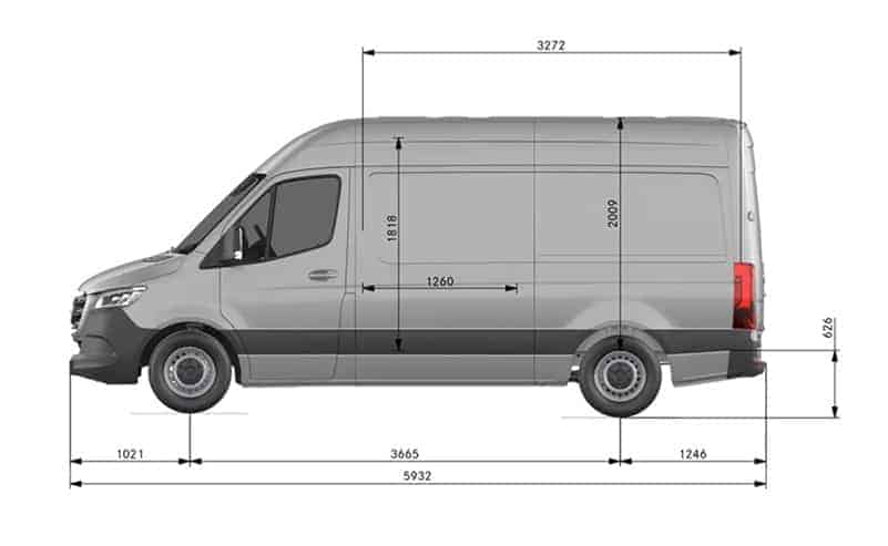 tamaños camper sprinter